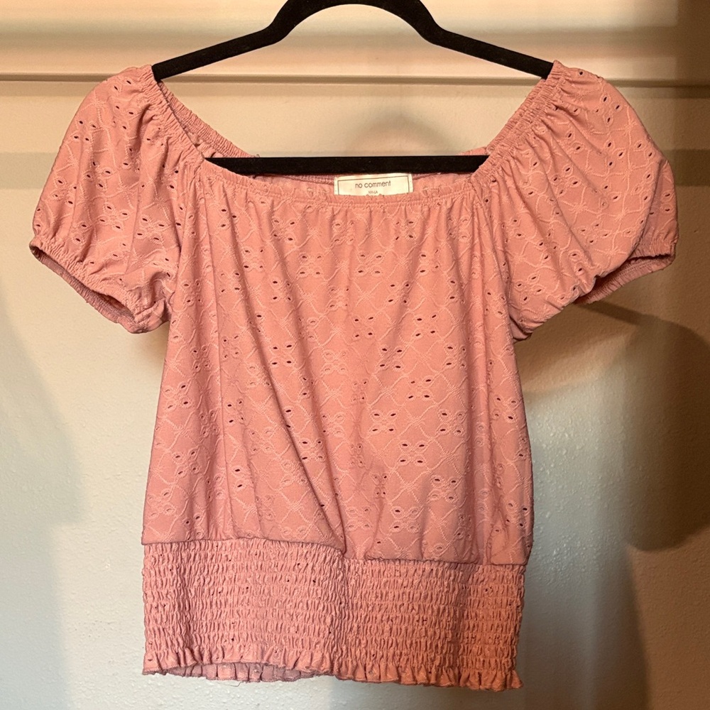 Women's Blush Eyelet Blouse
